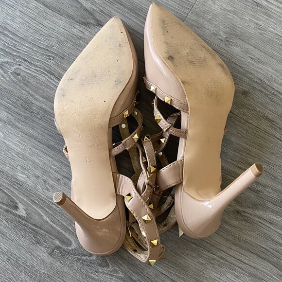 Catherine Malandrino Pink and Gold Sexy Heels - Picture 9 of 10